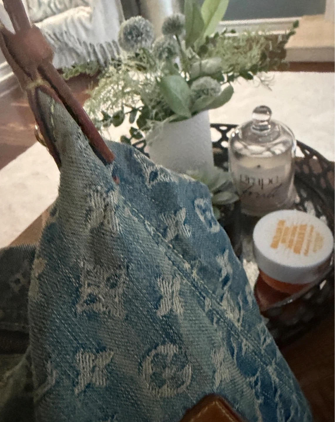 Vintage Louis Vuitton denim baggy bag - photo 3