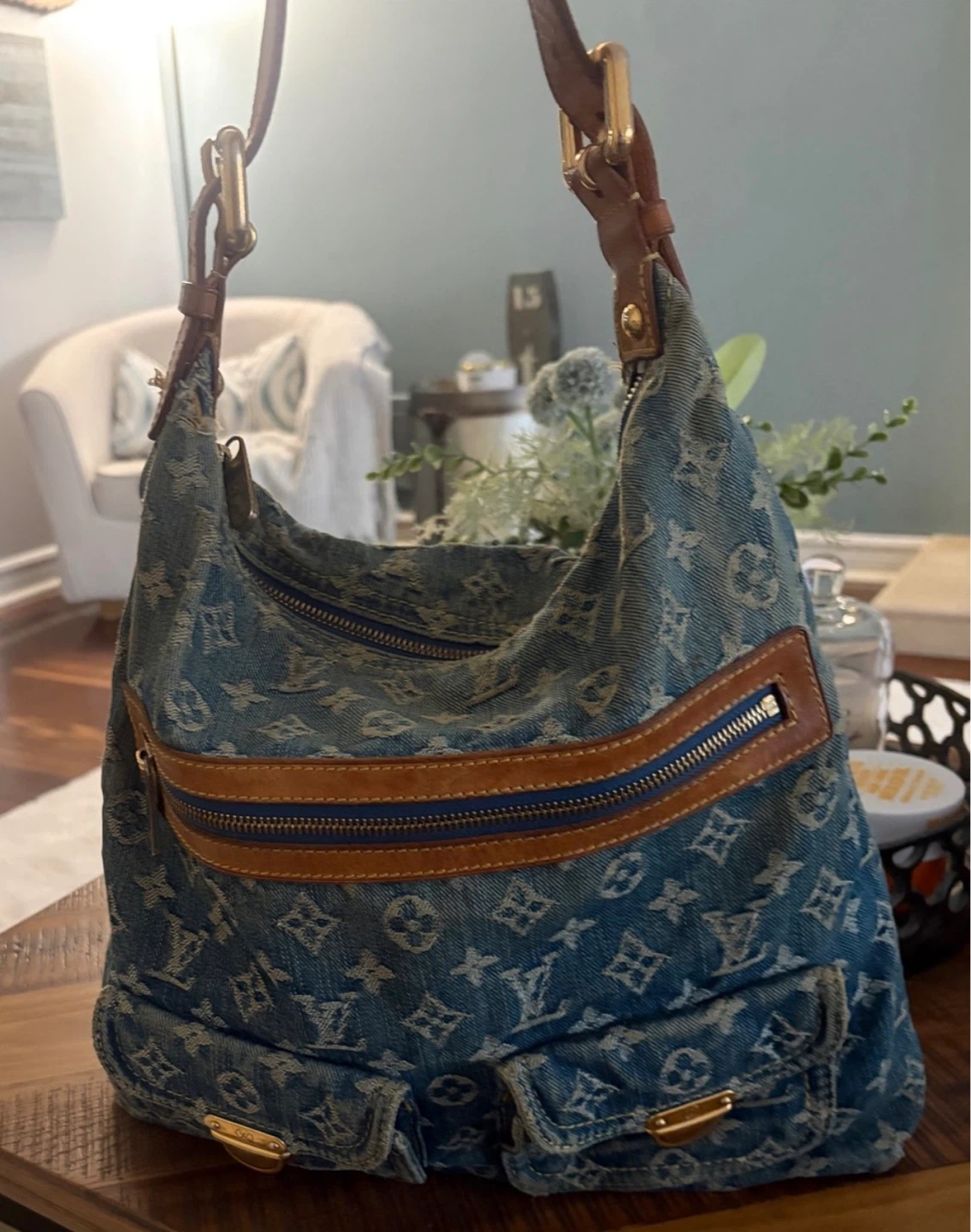 Vintage Louis Vuitton denim baggy bag