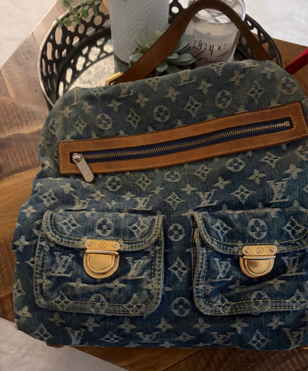 Vintage Louis Vuitton denim baggy bag - photo 5