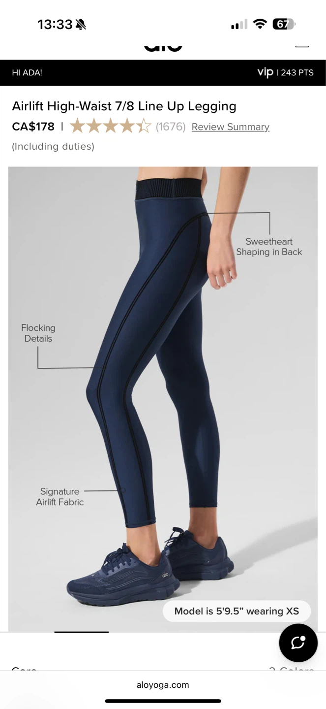 Alo Yoga Bra Tank and Leggings Set - Navy - photo 4