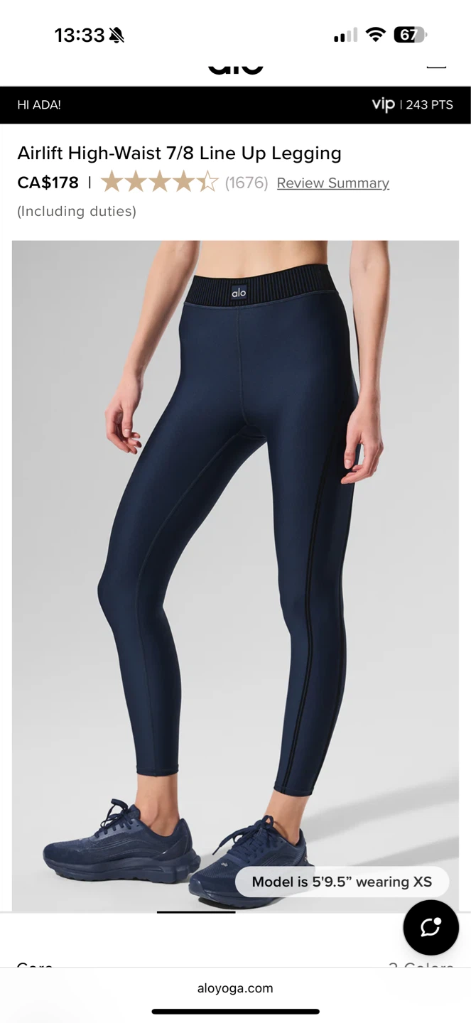 Alo Yoga Bra Tank and Leggings Set - Navy - photo 3