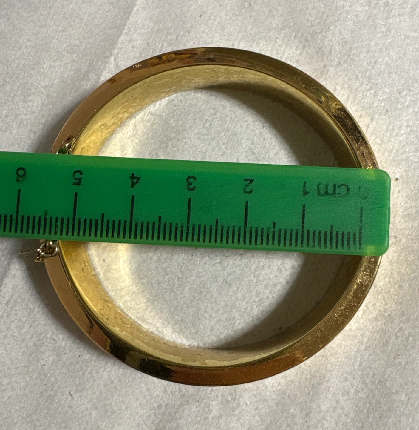 Vintage Monet Gold tone Hinged Bangle Bracelet - photo 4