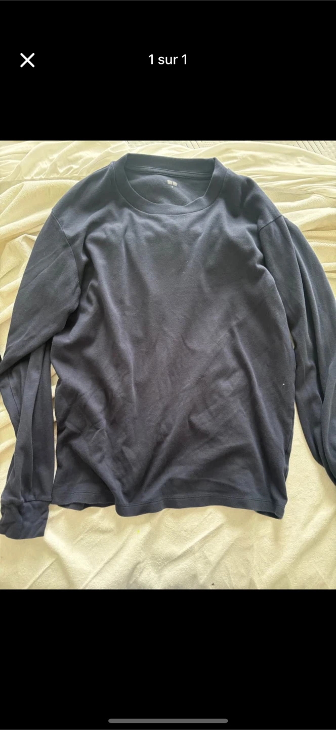 Uniqlo Long-Sleeve Shirt Size M (navy)