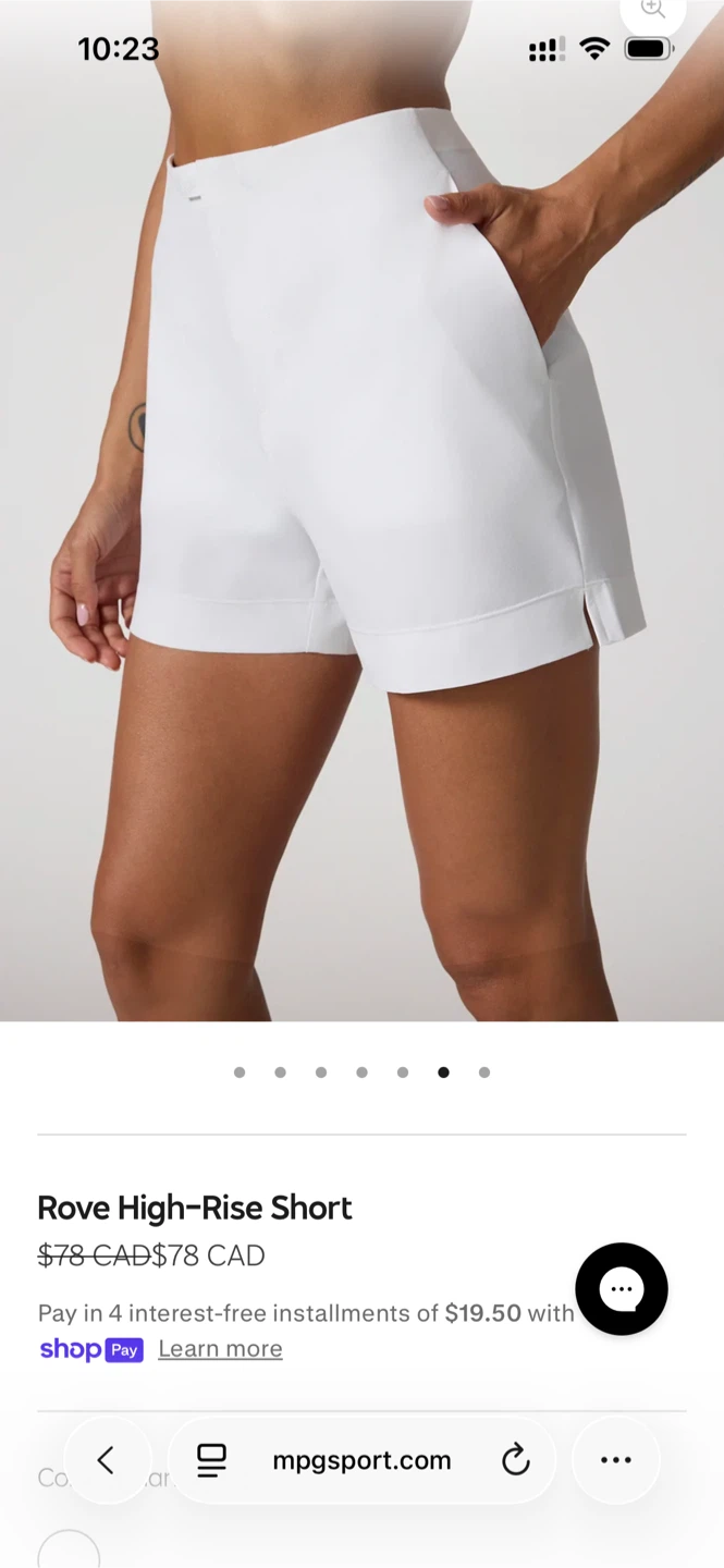 MPG Sport Rove High-Rise Short White