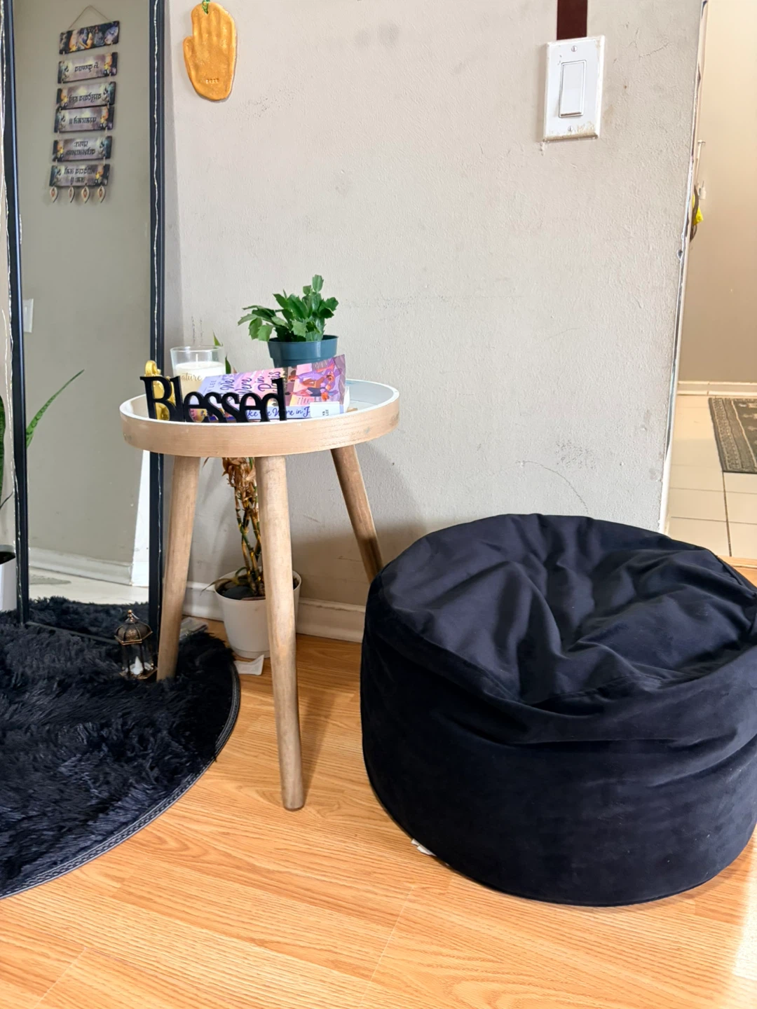 Black Bean Bag Chair Ottoman