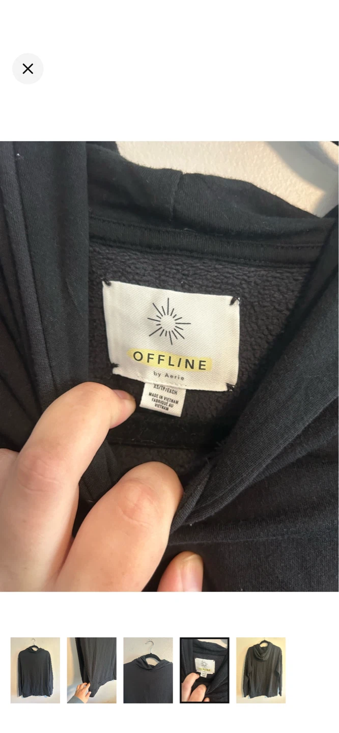 Aerie Offline Black Hoodie - photo 4