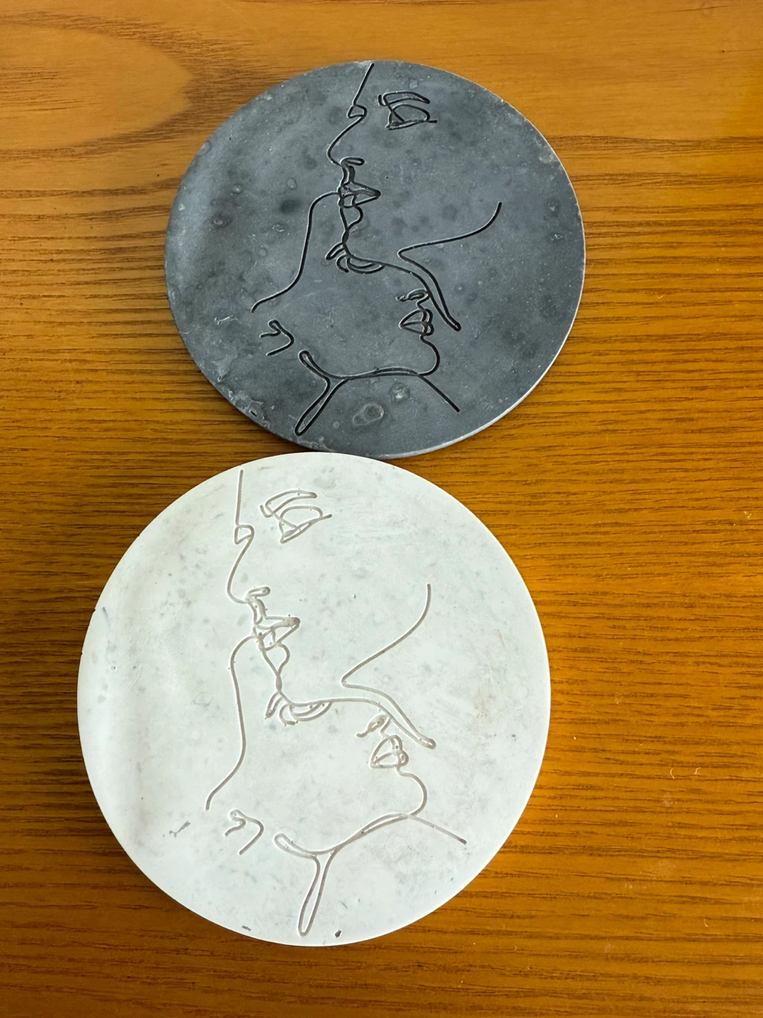 Coasters - Set of 2 - Abstract Face Design