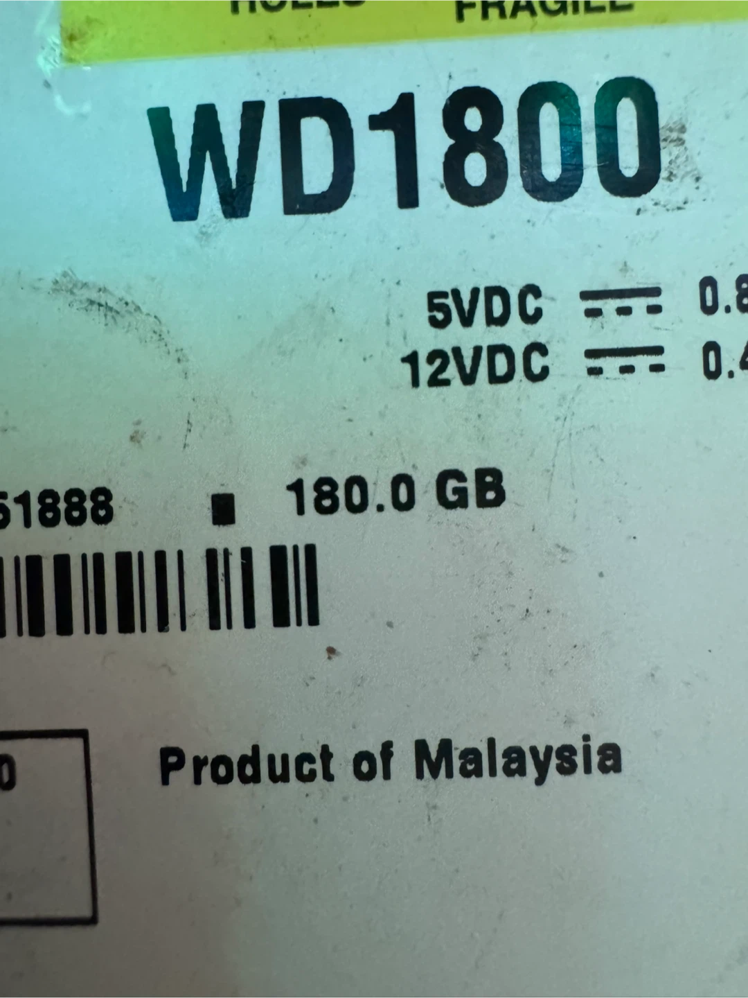 Western Digital WD1800 180GB IDE Hard Drive – Vintage WD Caviar - photo 2