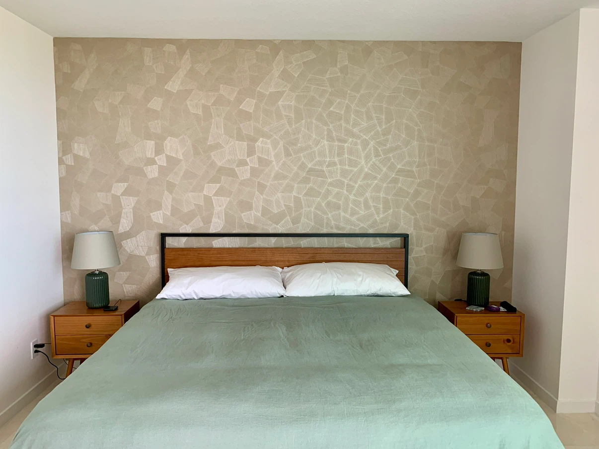 Bamboo and Metal Frame King Bedframe