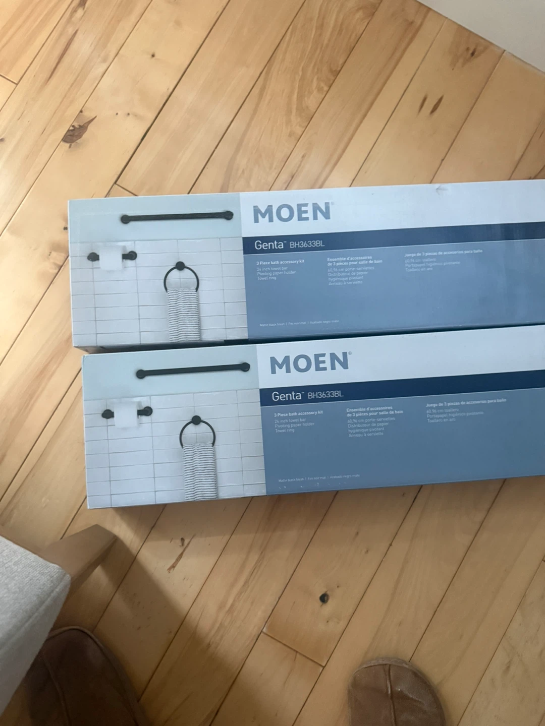 MOEN Genta BH3633BL 3 Piece Bath Accessory Kit
