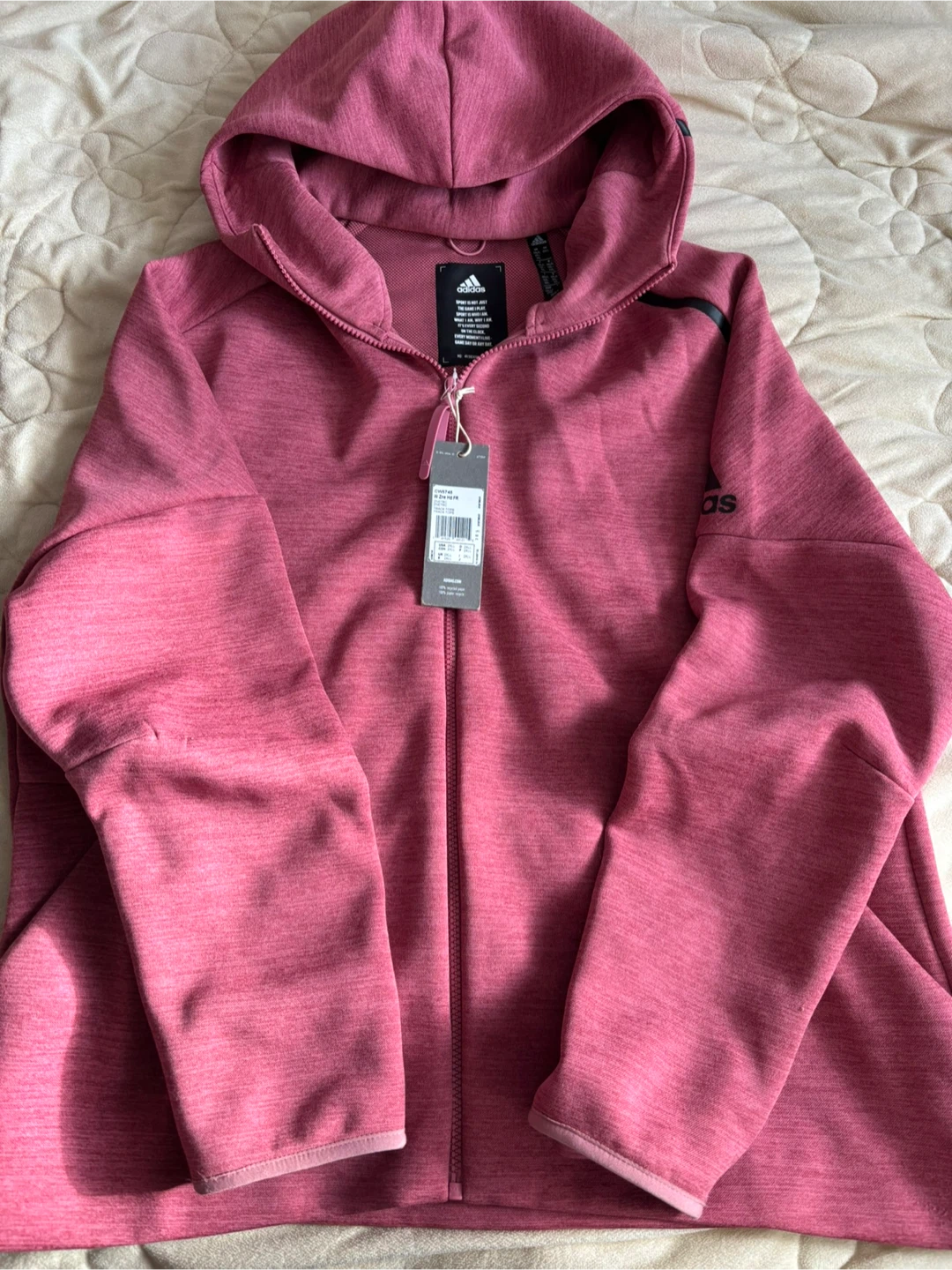 Brand new Adidas Full Zip Hooded Jacket - Rose - 2XL - photo 2
