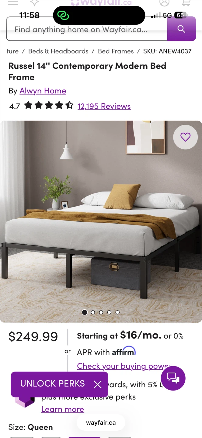 Queen size bed frame - photo 2