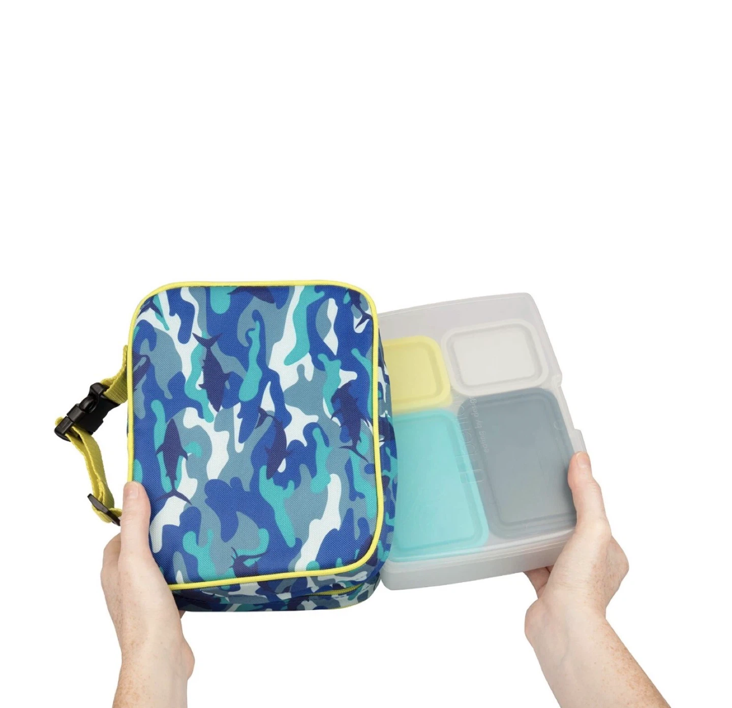 Blue Camo Shark Lunch Box and Container Set - photo 2