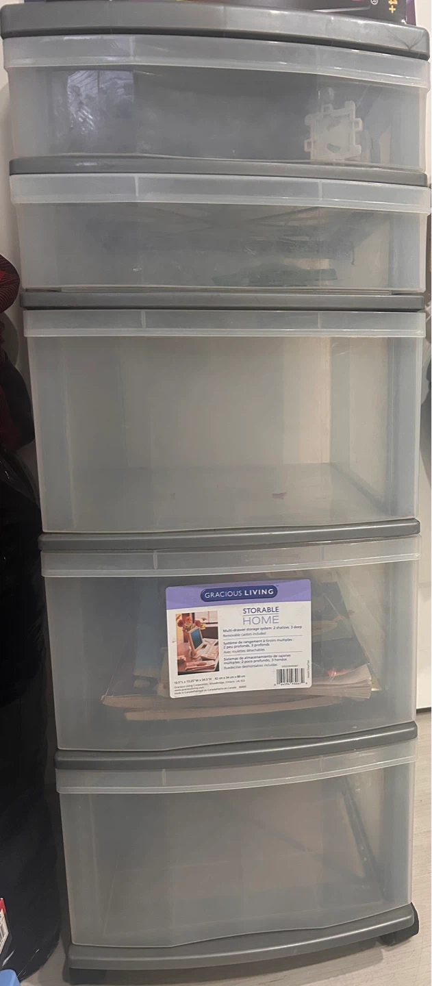 Gracious Living 5-Drawer Storage Unit