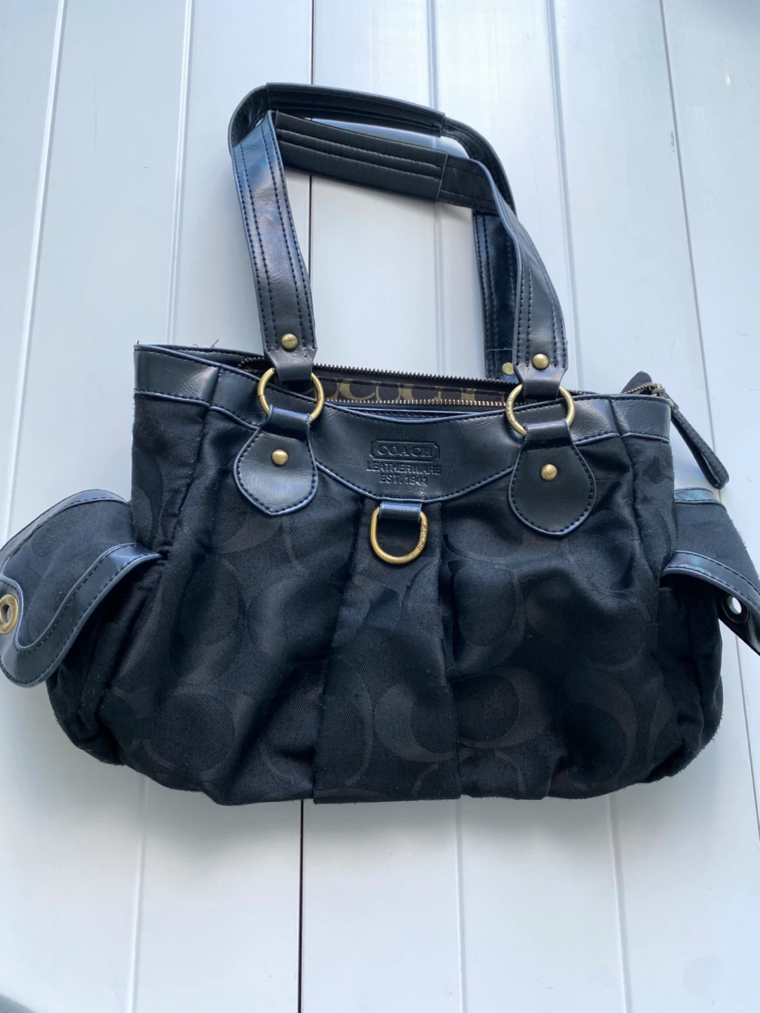 Black Monogram Shoulder Bag Purse with Dust Bag firm $25 - photo 4