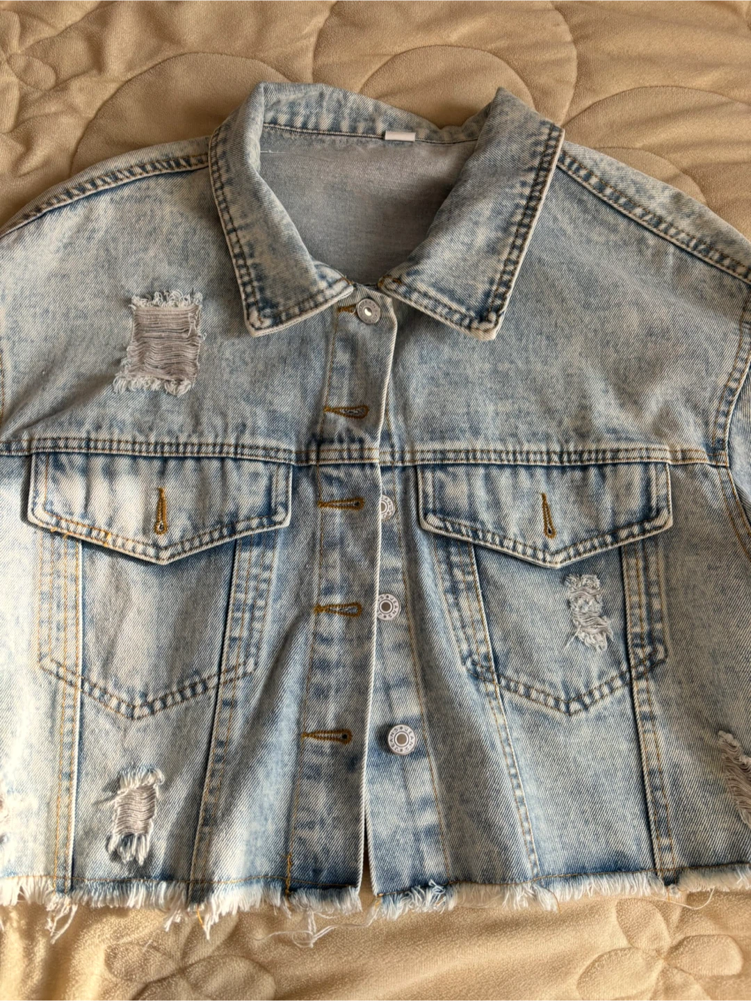 Distressed Denim Jacket - photo 2