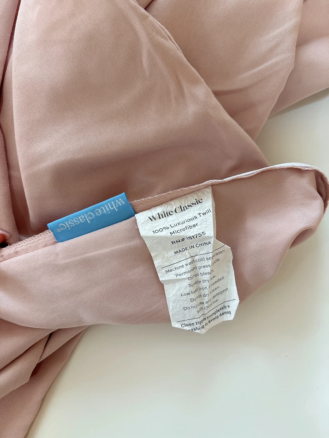 White Classic Blush Pink Duvet Cover (Queen) - photo 4