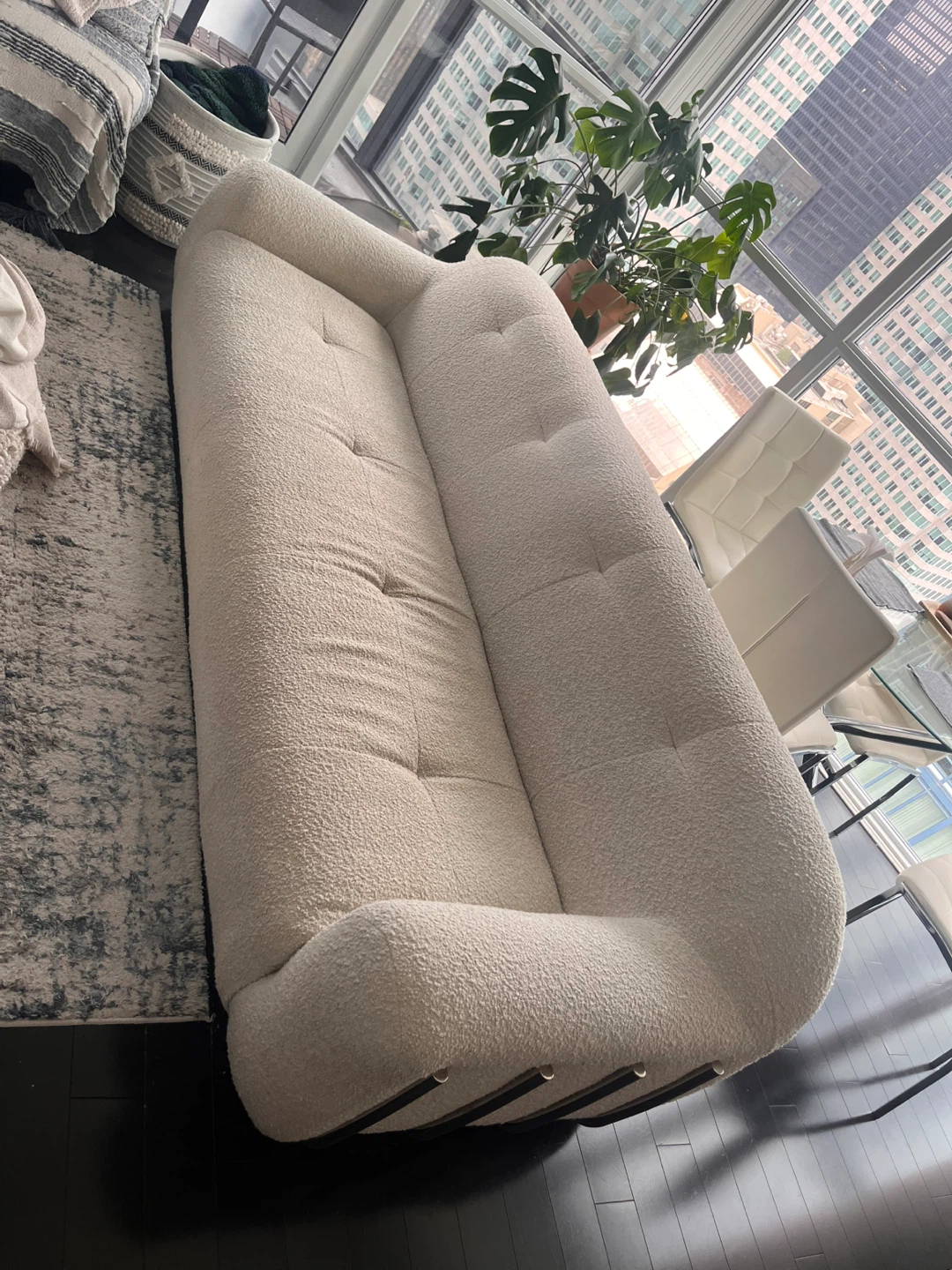 CB2 Brace Cream Boucle Sofa - photo 2