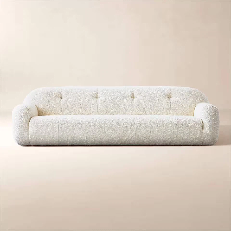 CB2 Brace Cream Boucle Sofa - photo 4