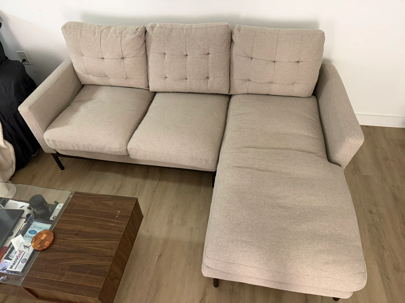 Beige Sectional Sofa - photo 3