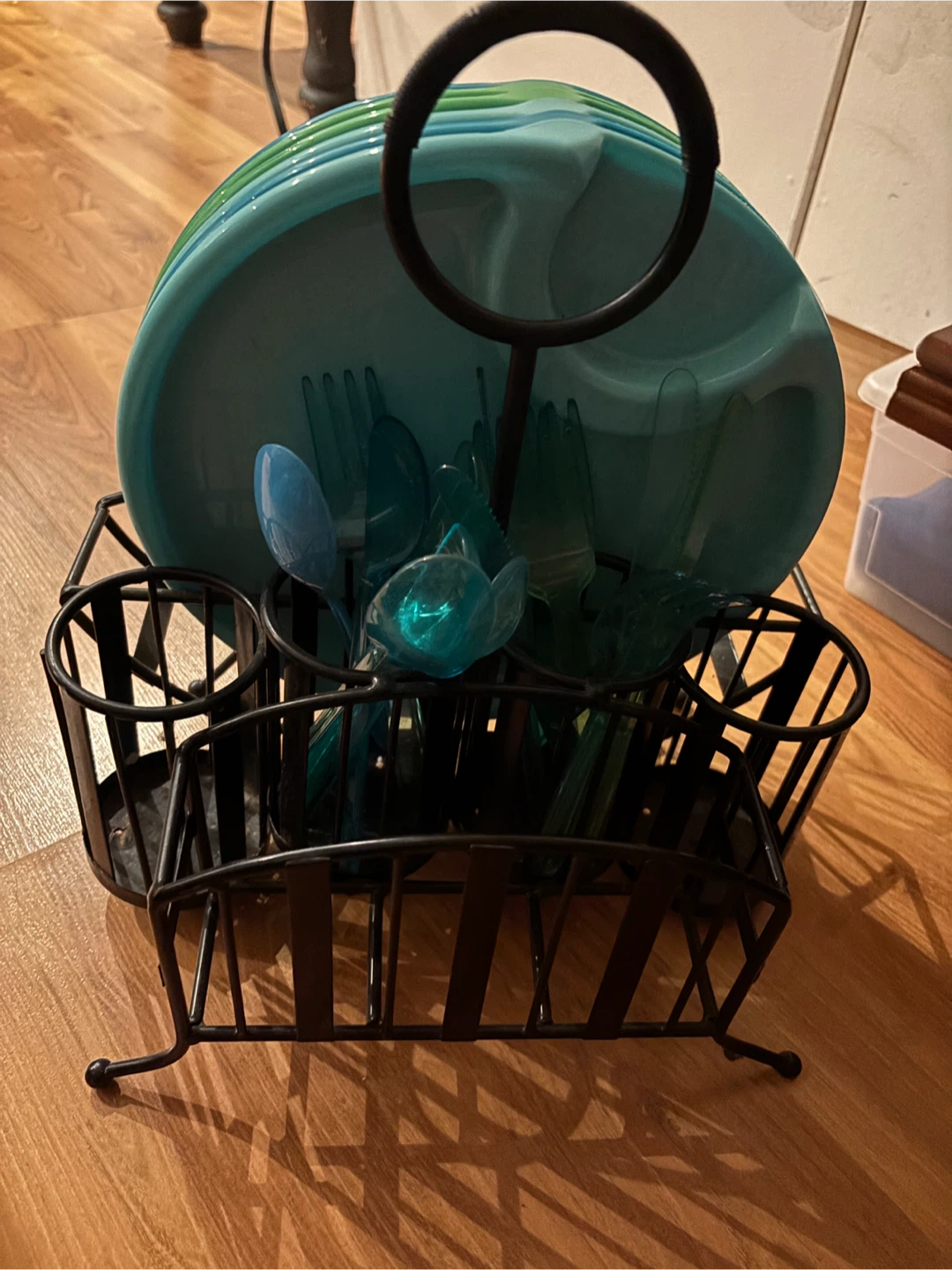 Plates and Cutlery Set with Holder