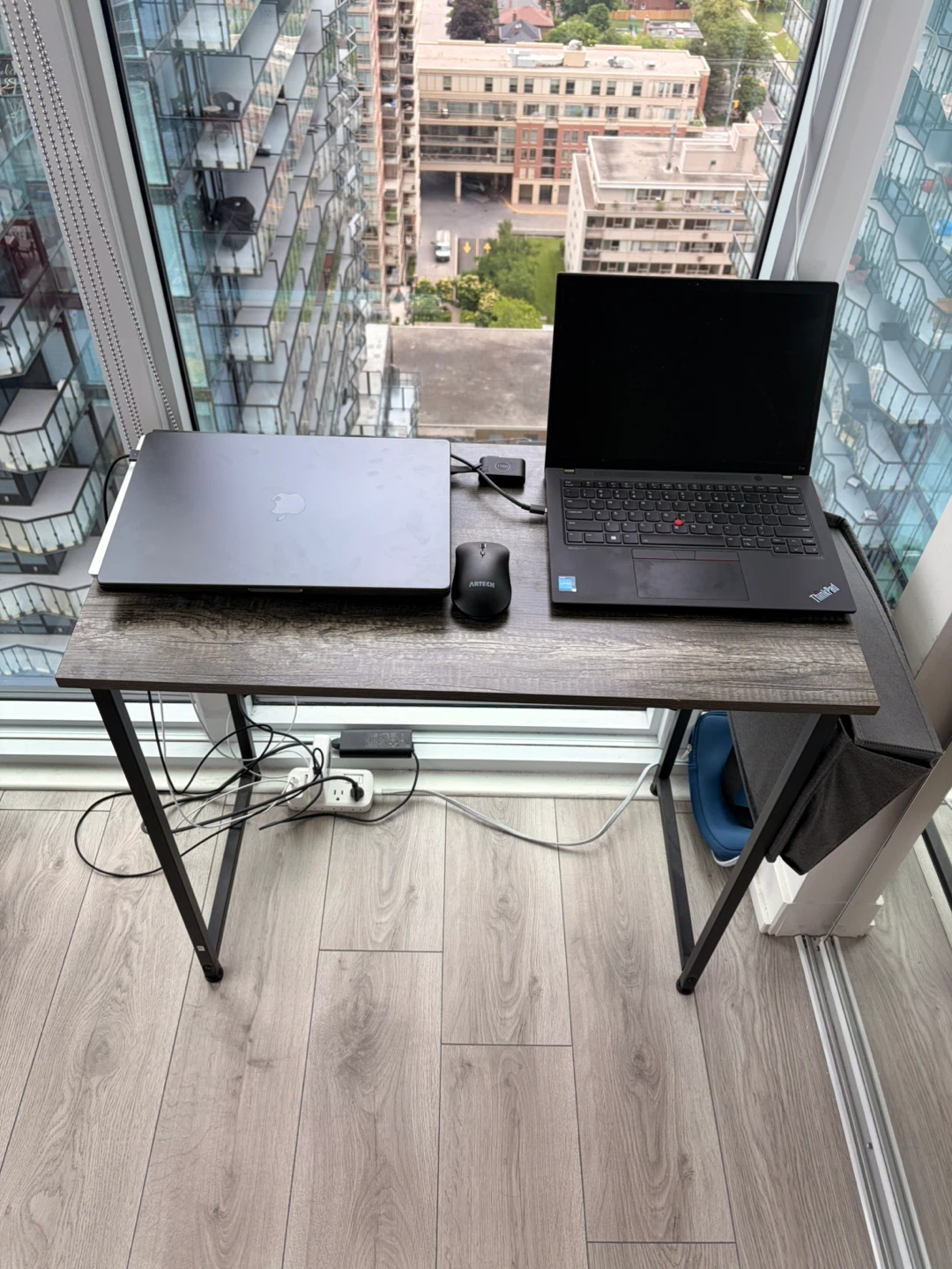 Compact  Desk with Faux Wood Top - photo 2