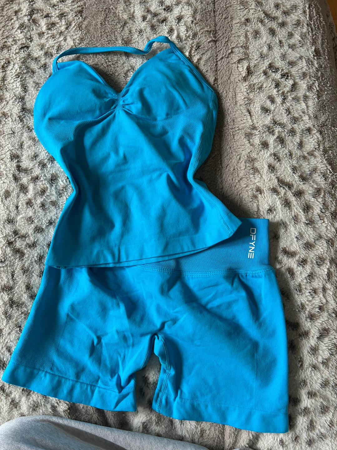 DFYNE Glacier Blue set - halter and shorts