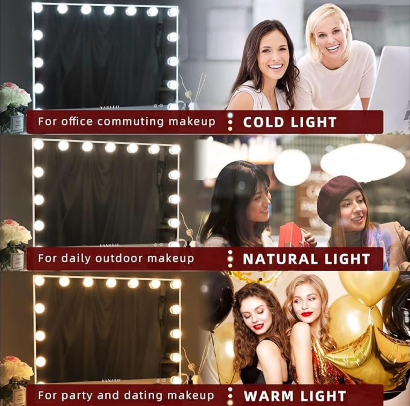 VANITII Makeup Mirror with Lights and Bluetooth Speaker - photo 4
