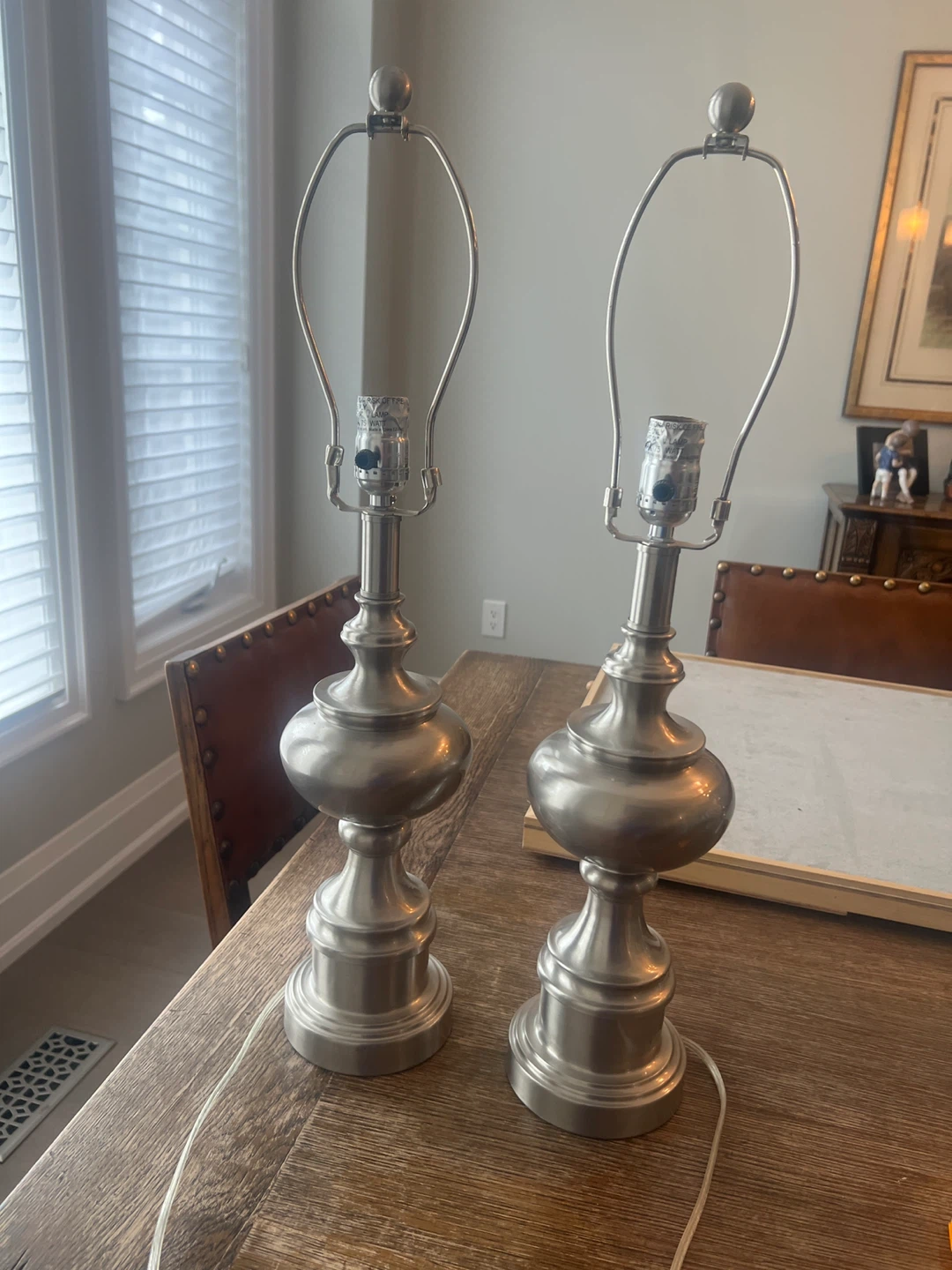 Pair of Metal Table Lamps