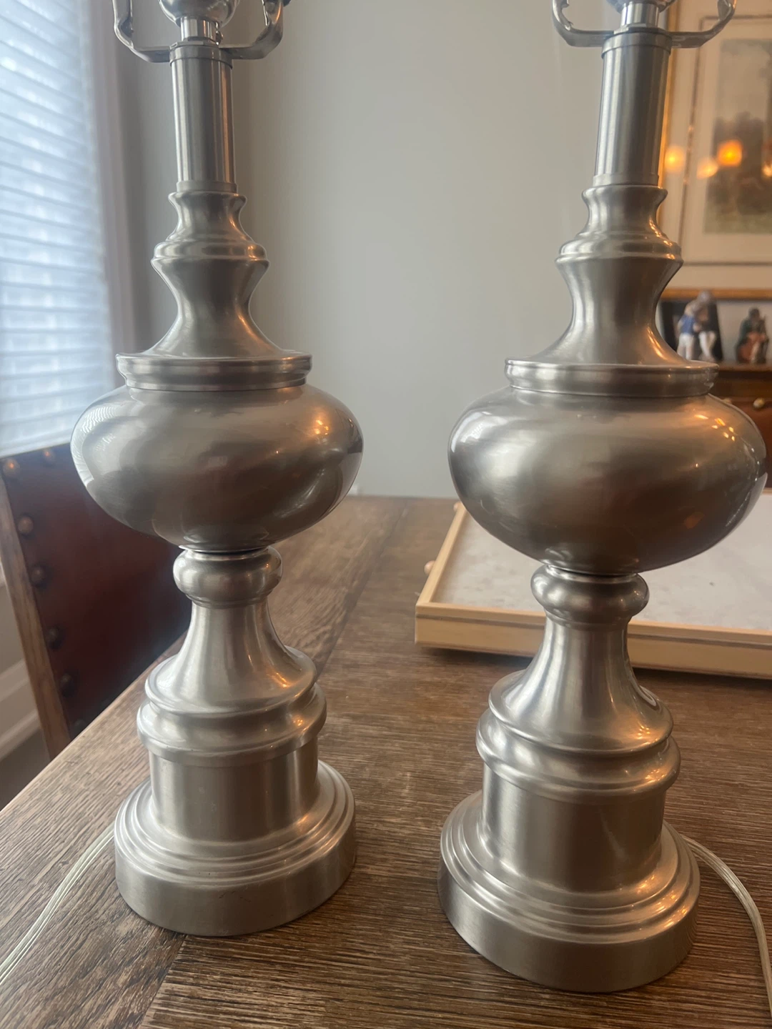 Pair of Metal Table Lamps - photo 2