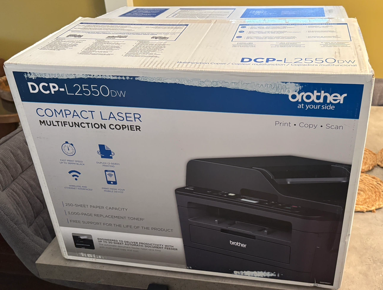 Brother DCP-L2550DW Compact Laser Multifunction Copier Printer