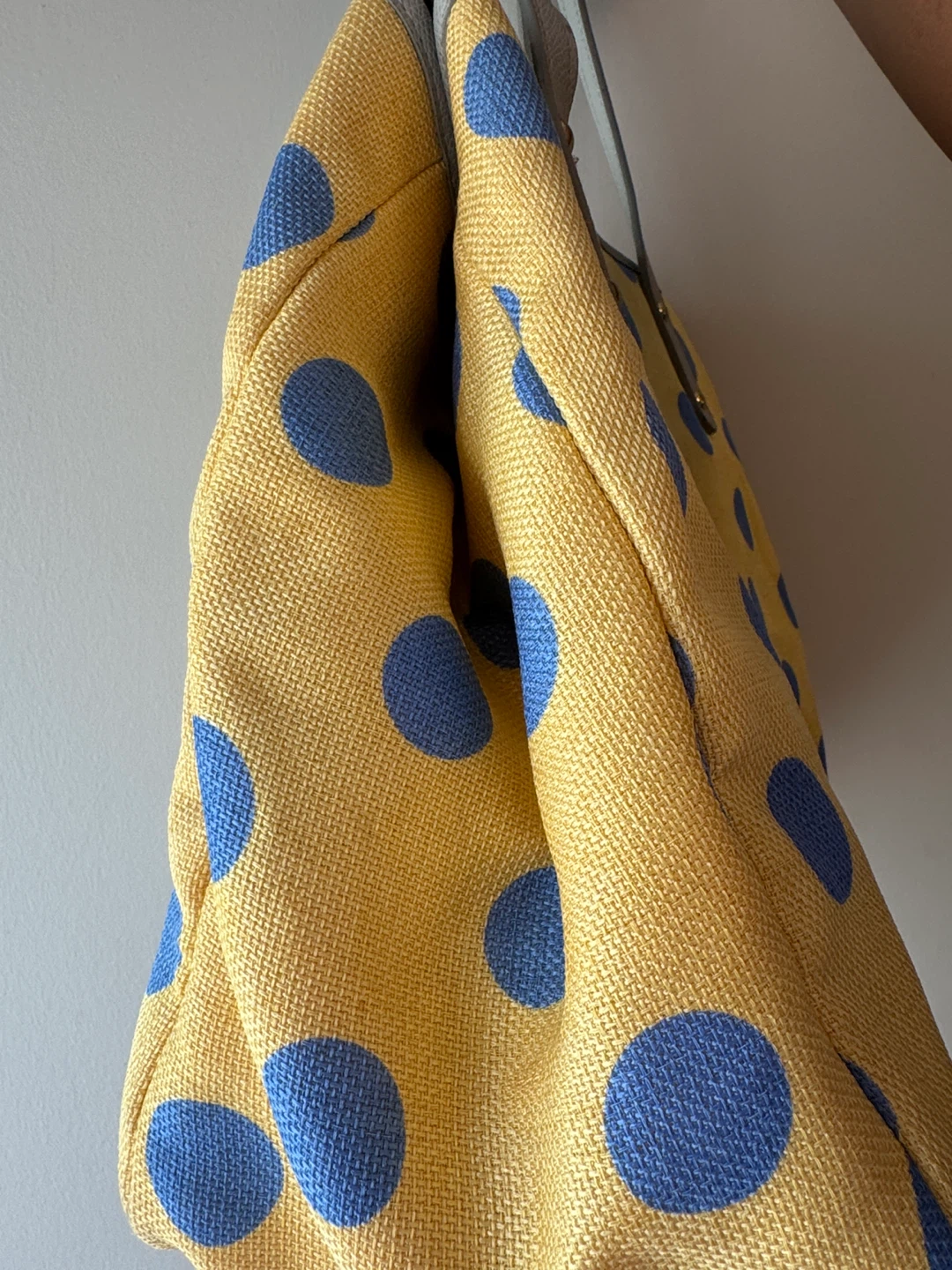 Yellow & Blue Polka Dot Tote Bag - photo 5