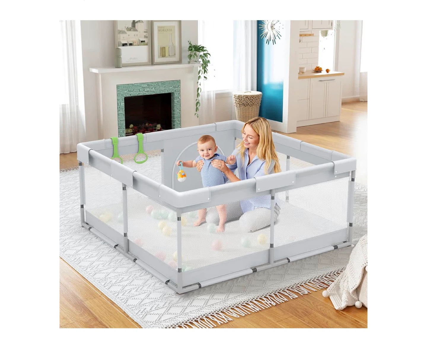 Grey Baby Playpen