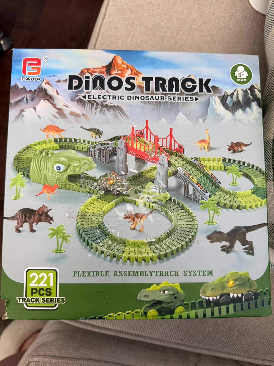 Paijia Dinos Track Electric Dinosaur Series Toy Set