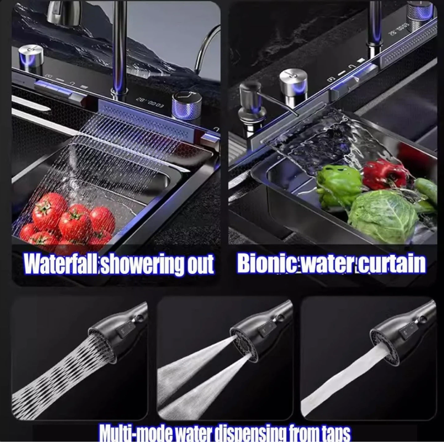 Smart Kitchen Sink with Waterfall Faucet - photo 4