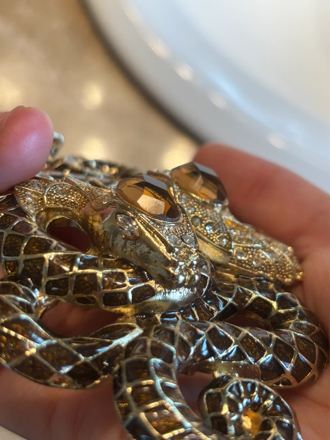 Vintage Double snake brooch/pin - photo 2