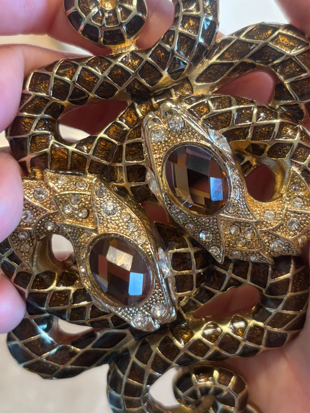 Vintage Double snake brooch/pin - photo 3