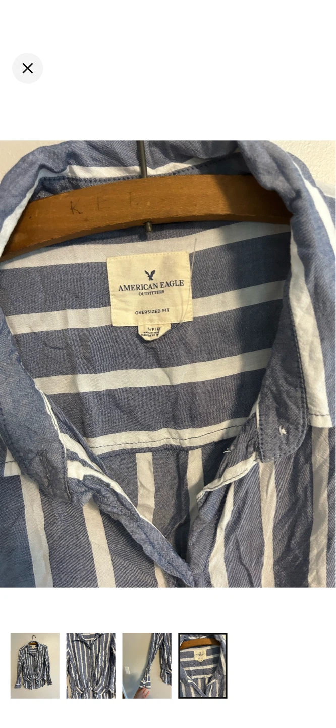 American Eagle Outfitters Striped Tie-Front Shirt - photo 4