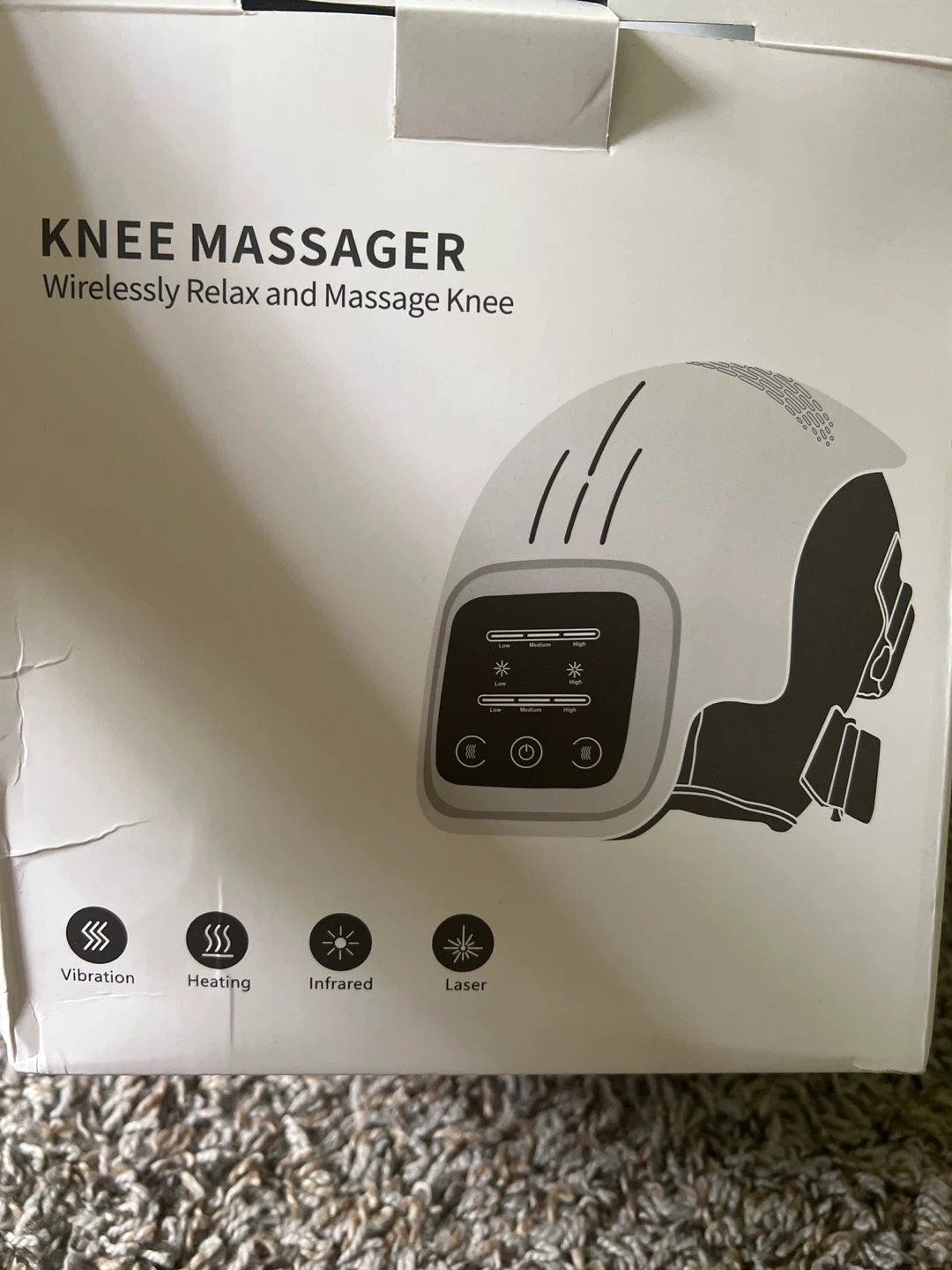 Smart Knee Massager with Heating, Vibration, Infrared, and Laser