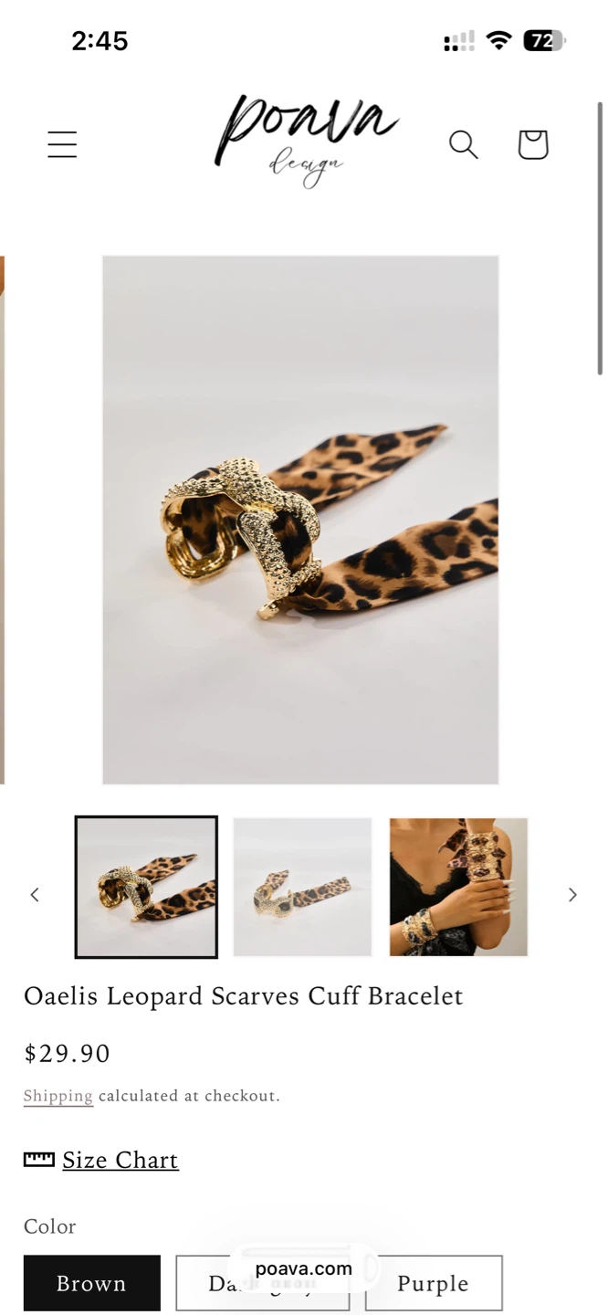 Poava Leopard Scarves Cuff Bracelet - photo 2