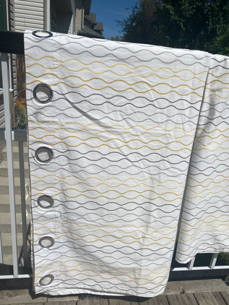 White drapes wavy pattern (set of 4) - photo 4