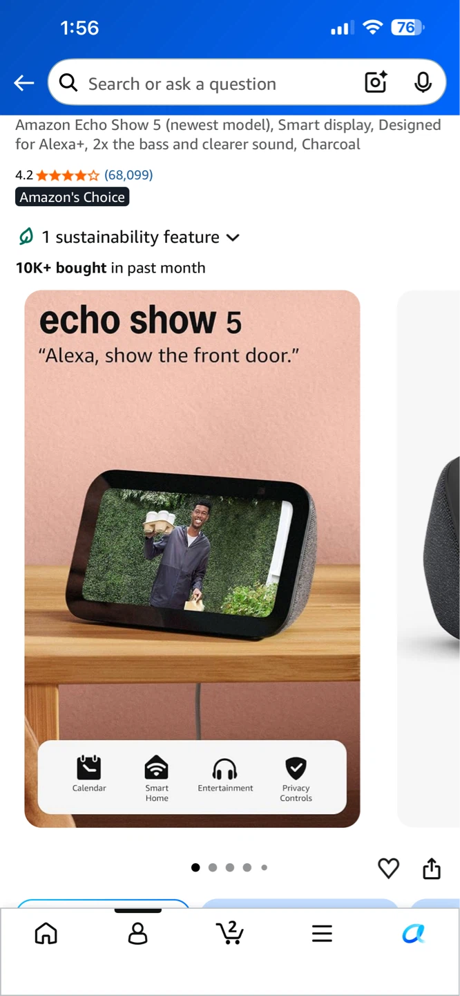Amazon Echo Show 5 (Charcoal) - photo 2