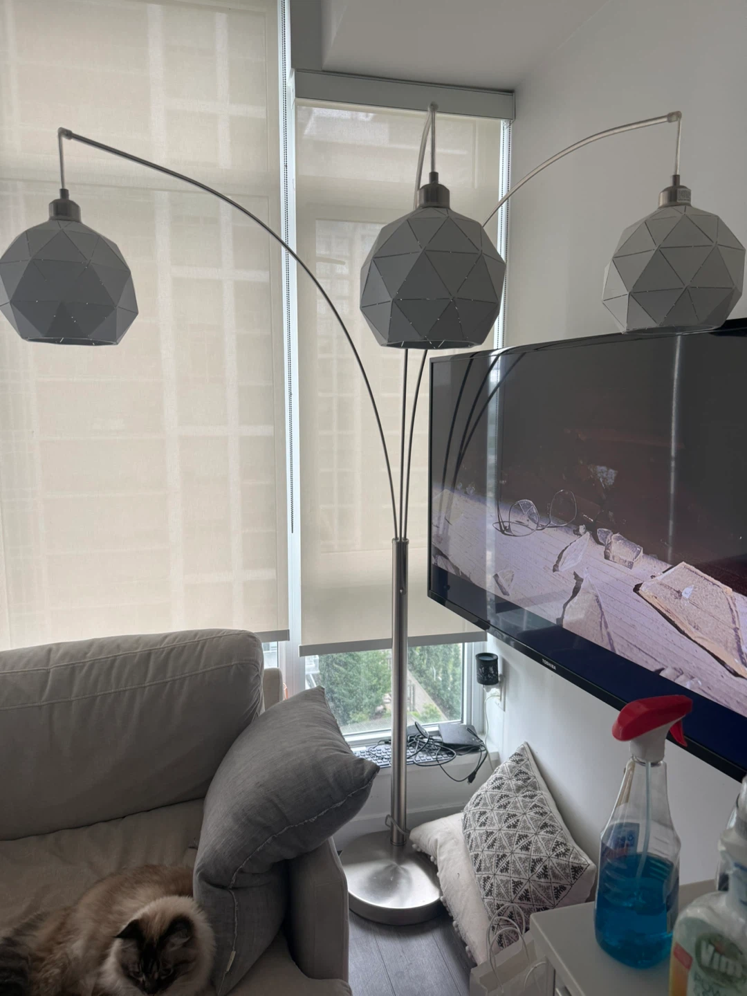 Elegant living room floor lamp