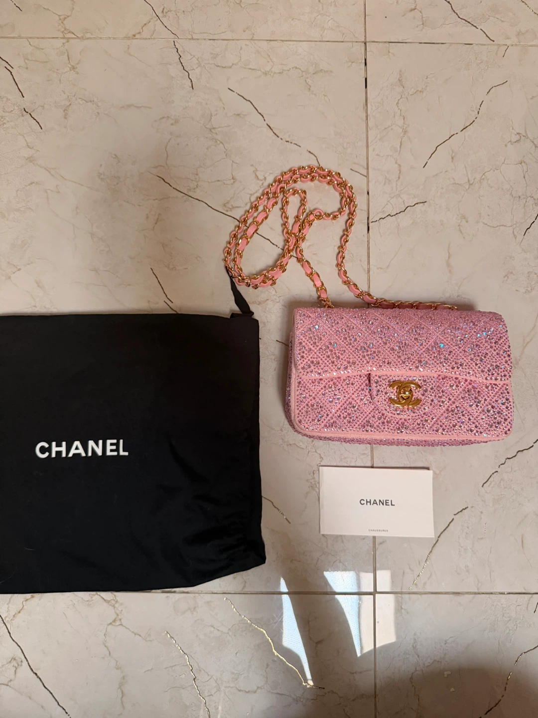 Pink Chanel Rhinestone Bag