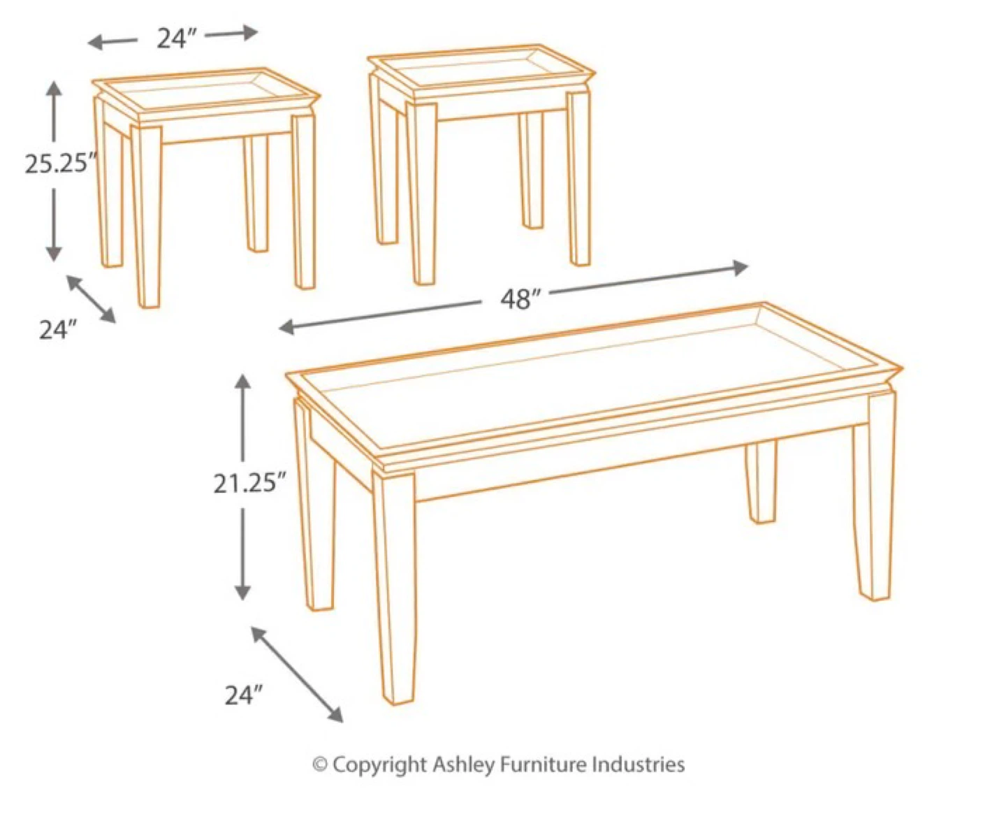 BLACK COFFEE TABLE AND TWO END TABLES - photo 3