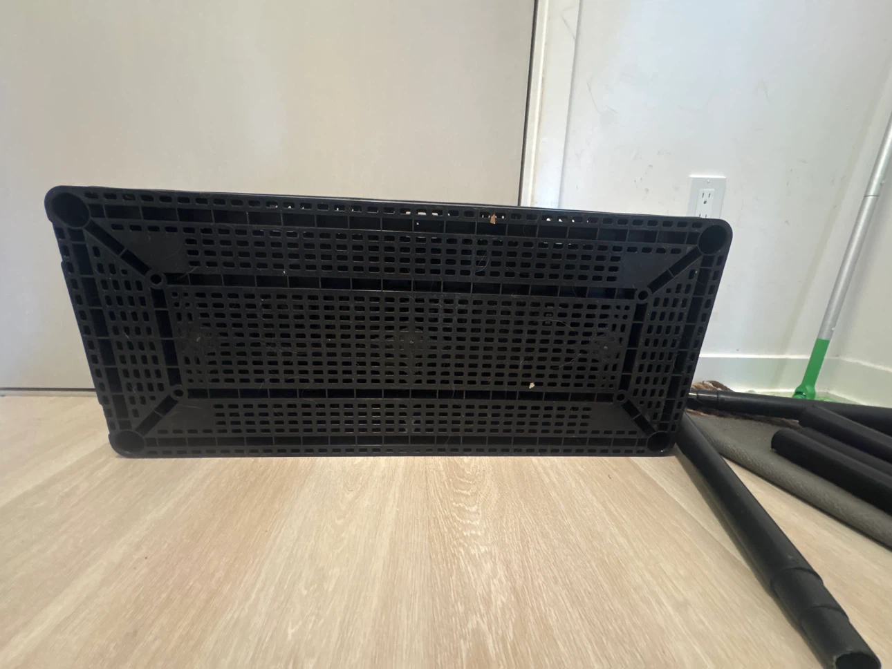 Black 3-Tier Plastic Storage Shelf Unit