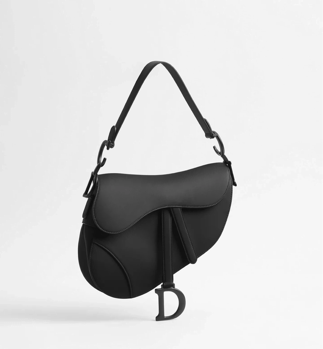 Dior Black Matte Saddle Bag