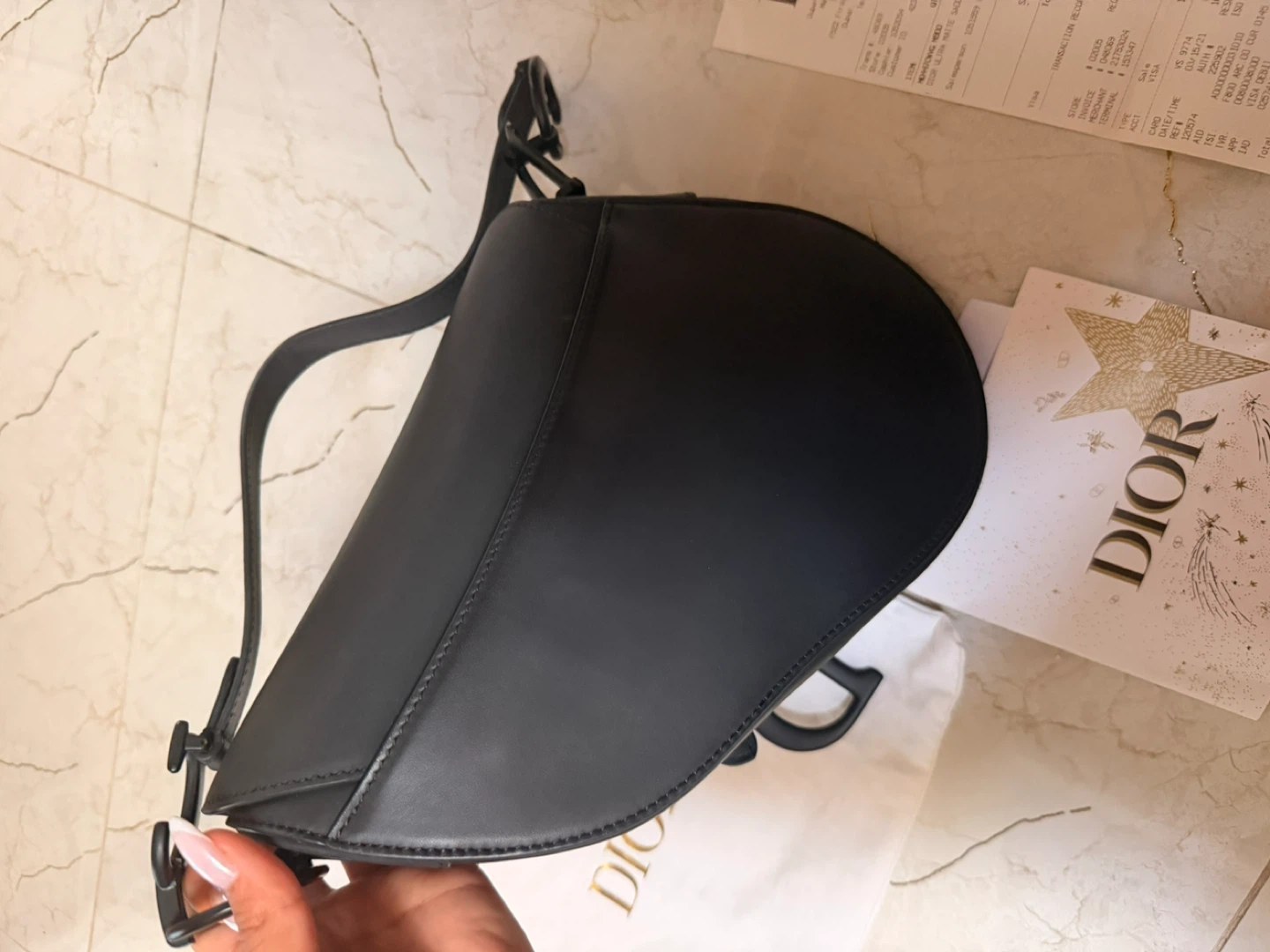 Dior Black Matte Saddle Bag - photo 5