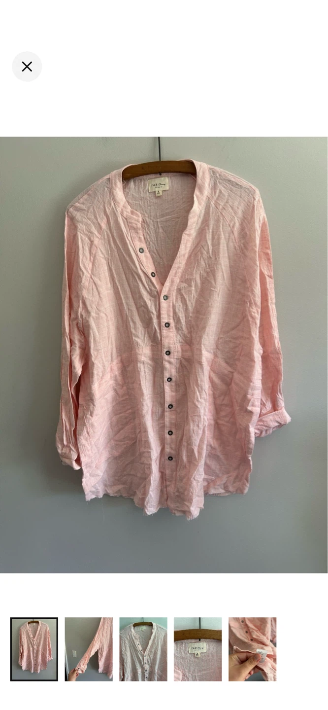 143 Story by Line Up Pink Button-Up Shirt