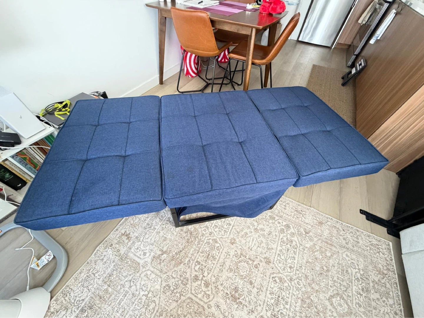 Blue Convertible Ottoman to Chaise Lounge - photo 5